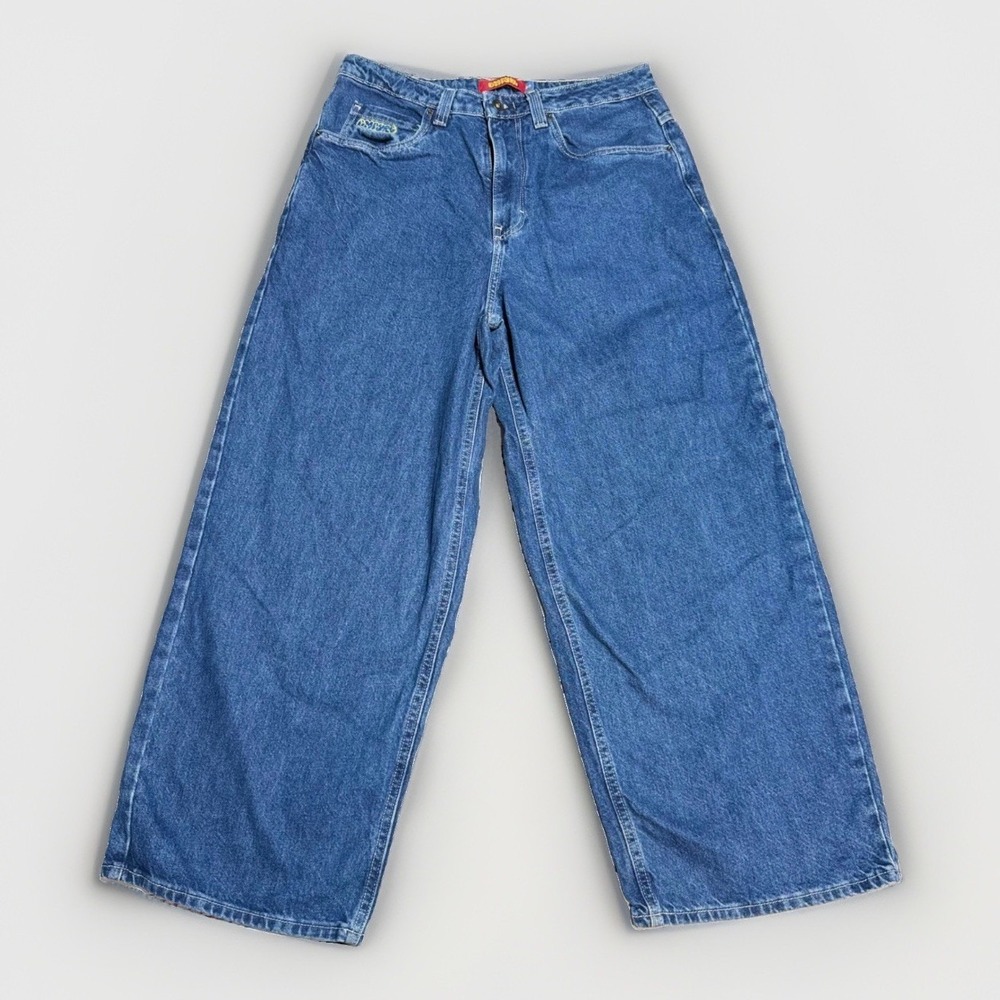 Empyre Loose Fit Skate Jeans 30 Wide Leg Streetwear Blue Cotton Denim Y2K
